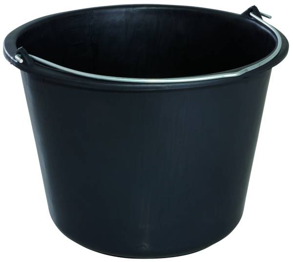 Kunststoff-Eimer schwarz, 12 l Inhalt