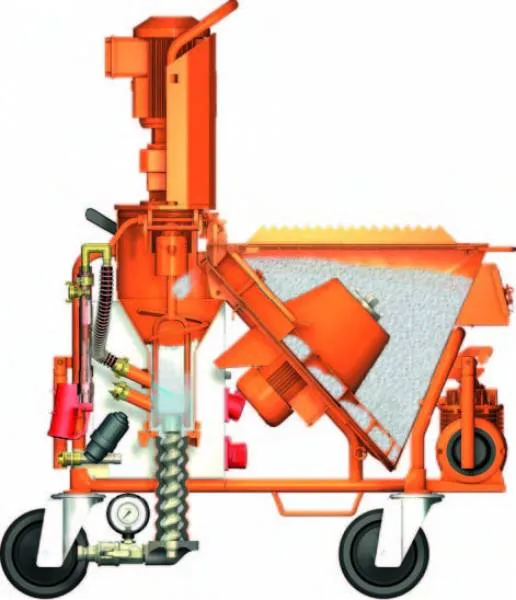 PFT G4 Standard 5,5KW 400V 3Ph 50Hz mit Druckerhöhungspumpe für Fließestrich