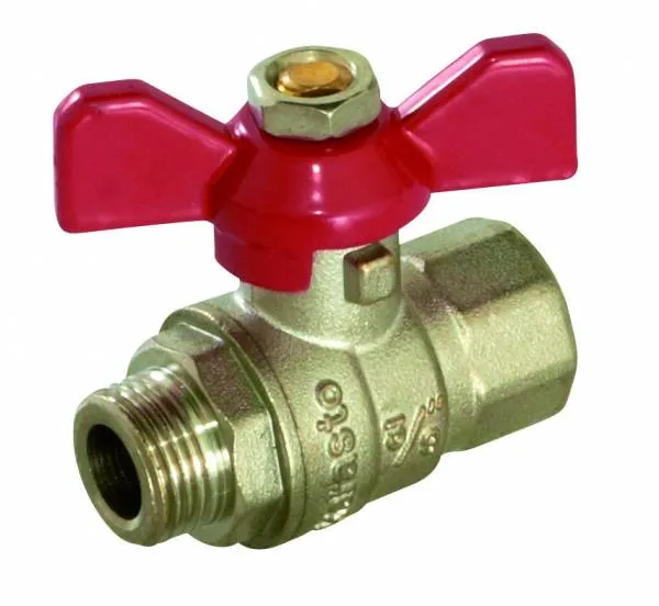 Kugelhahn 3/8" IG AG Knebel