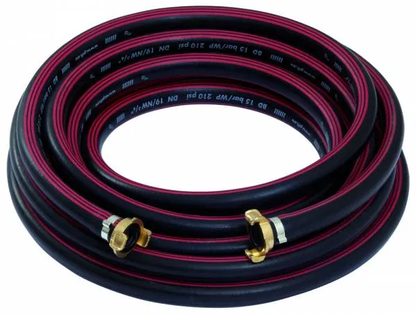 Wasser-/Luftschlauch 3/4", 10 m kpl. mit Kupplungen